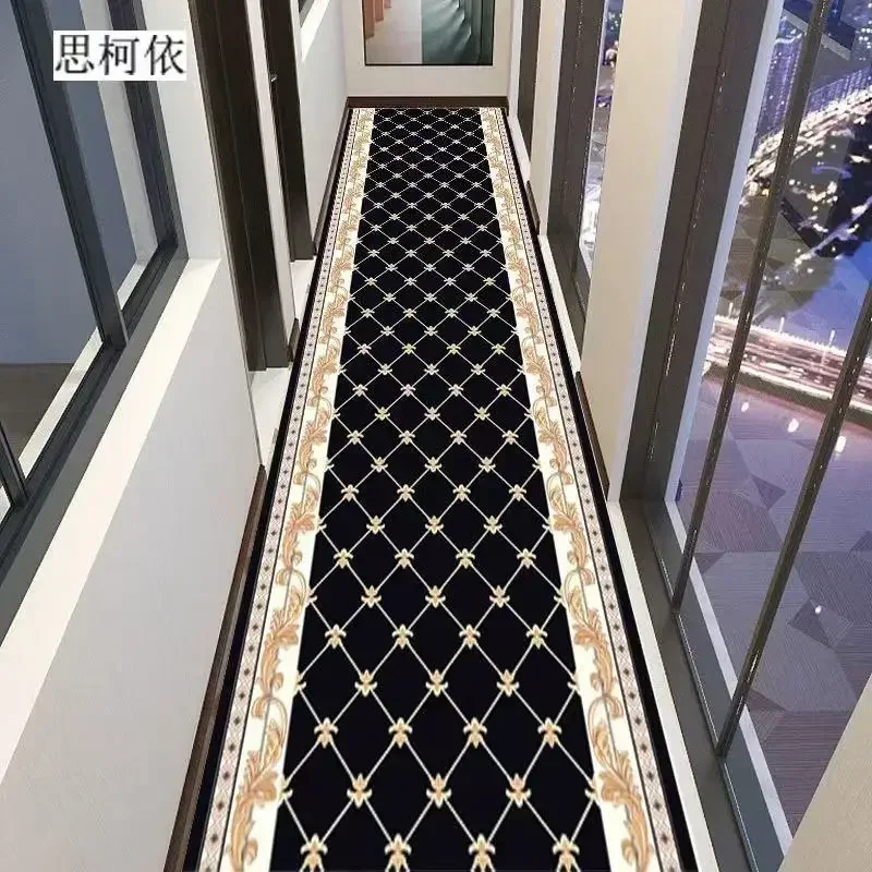 Modern Customizable Home Long Corridor Carpet Non-slip Stairway Rug Hotel Lobby Passageway Runner Washable Room Decor Floor Mats