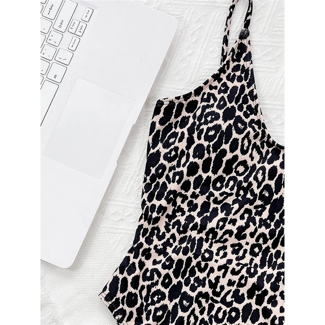 Sexy rückenfreier Monokini-Badeanzug mit Leopardenmuster, einteiliger Badeanzug für Damen, gepolstert, mit hohem Beinausschnitt, Badebekleidung, Badeanzug für Damen, V3238L – Detail 18