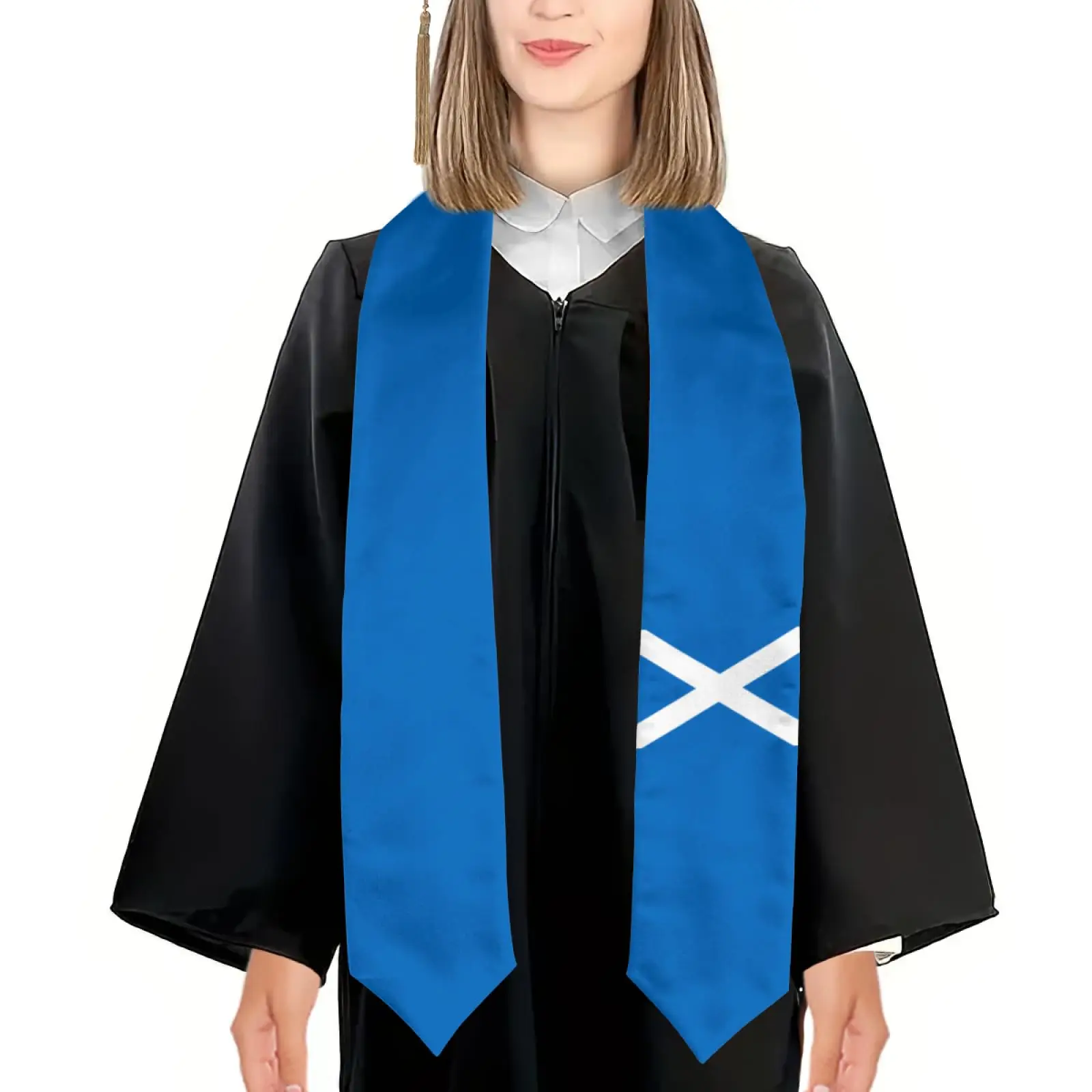 2025 Scotland Flag Graduation Stole Shawl Sash Honor For Study Aboard International Students