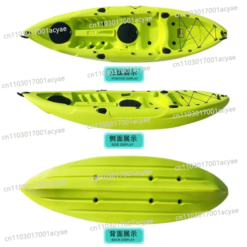Single platform boat, single kayaker 2.9m single boat, rotational molding kayak, plastic hard boat