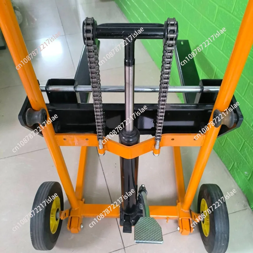Manual small forklift household stacker hydraulic transporter