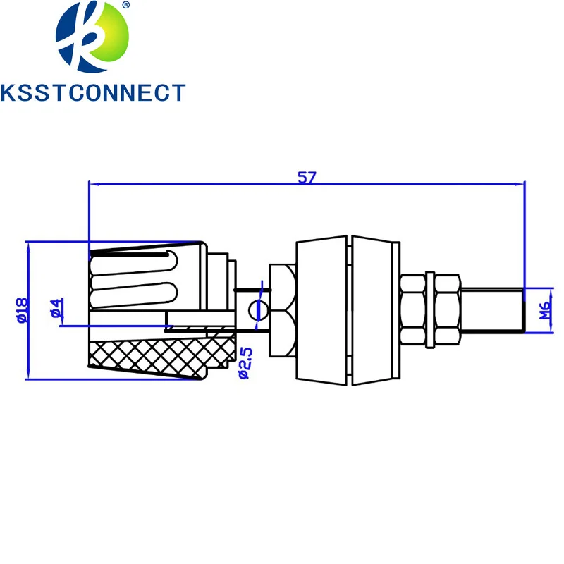 5 szt. terminal 4mm M6 50a 30vac-60vdc panel gniazdo bananowe zacisk