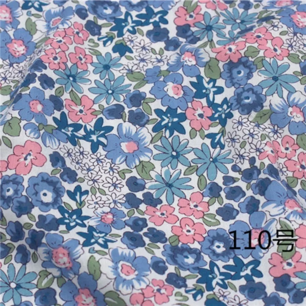 100*145cm Cotton Poplin Bohemian Printed Fabric Pastoral Style Dress Set Clothing Fabric Handmade DIY Cloth Material