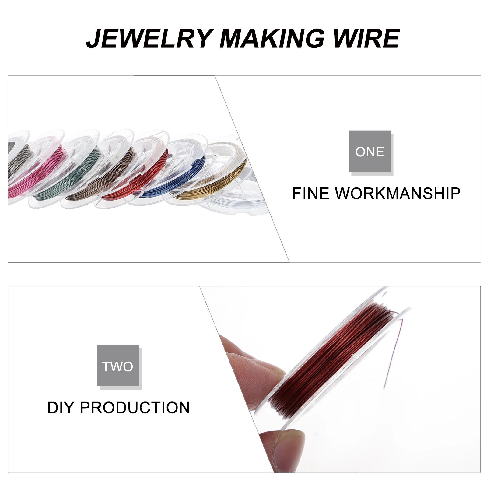 

10 Rolls Steel Wire for Jewelry Making Crafts Beading Supplies Bracelet Wire DIY Accessories Necklace Dangle Keychain Anklet