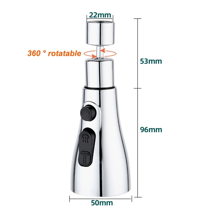 キッチン用プルアウト蛇口噴霧器、漏れ防止、360度、調整可能なシンクタップ、バスルームシンクの交換、スプレーヘッド、高品質、3in 1