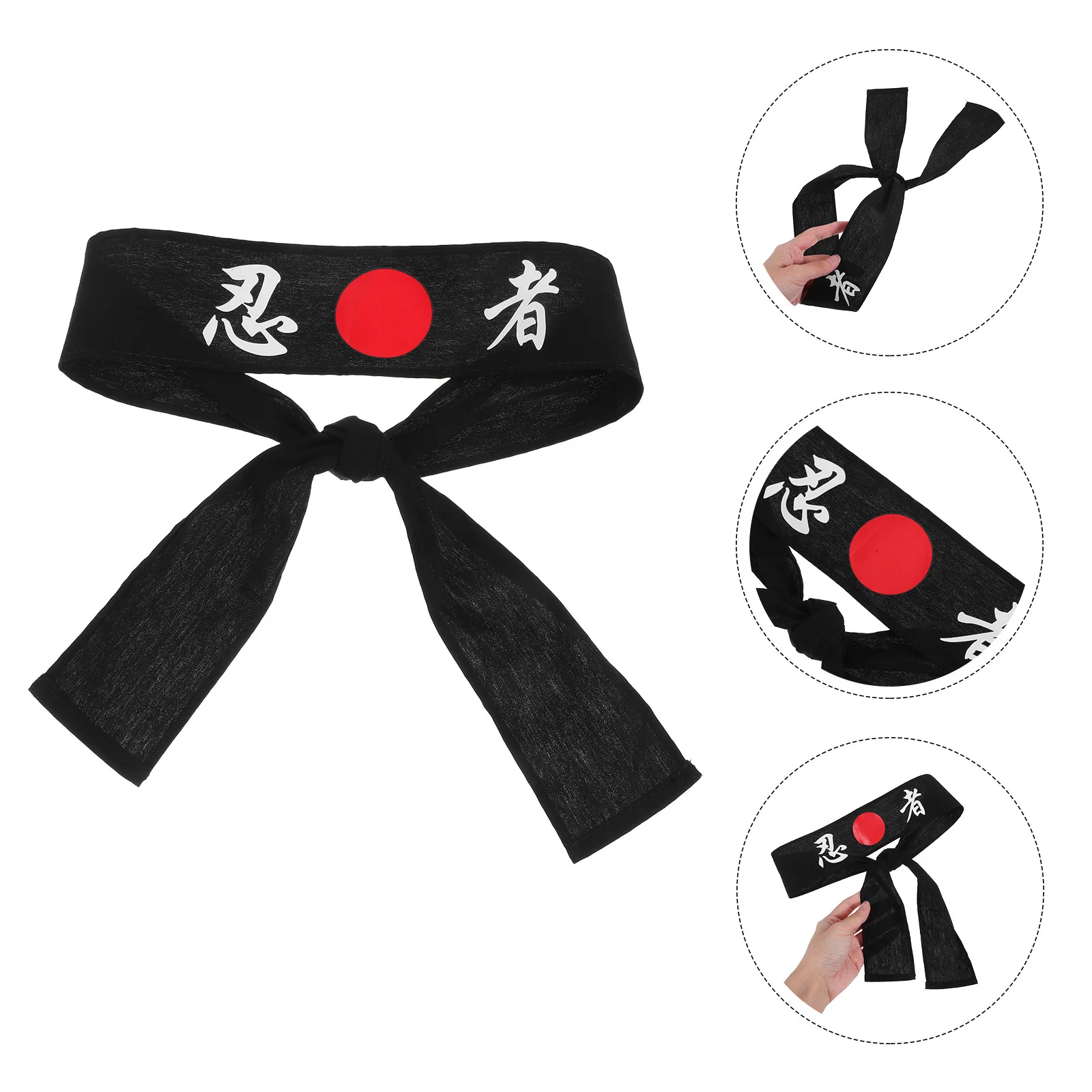 

2Pcs Japanese Karate Headband Hachimaki Cotton Durable for Karate Practice Sushi Chef Kitchen Cooking Party Costume Headgear