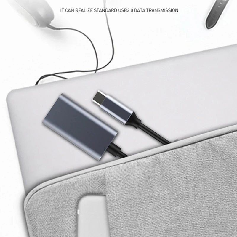 D0UA USB CからHDTVアダプター4K@30Hzビデオコンバーター外部電源HDTVアダプター