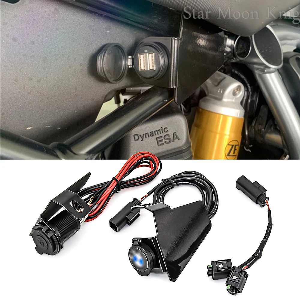 

For BMW R1200GS R1250GS Adventure R1250 GS Dual Usb Charger Lighter Charger Cigarette Dual USB interface Charger Adapter Port