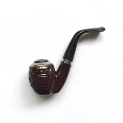 Classic Resin Pipe Chimney Filter Long Smoking Pipes Tobacco Pipe Cigar Gifts Gift Grinder Smoke Mouthpiece