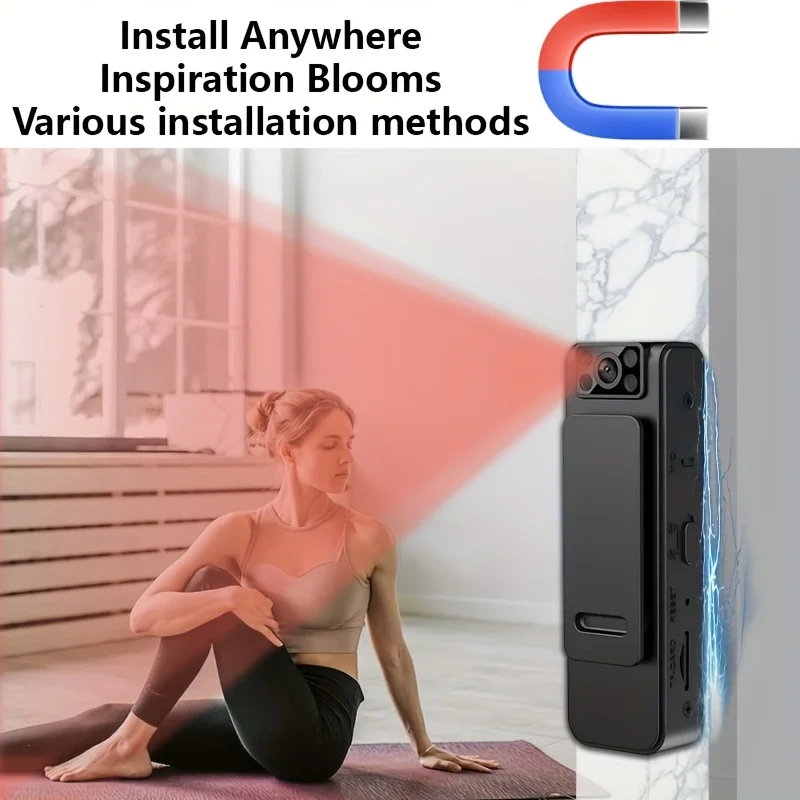 كاميرا صغيرة محمولة 1080P HD فيديو رقمي صغير واي فاي الأشعة تحت الحمراء للرؤية الليلية مسجل الرياضة في الهواء الطلق ركوب الخلفي كليب الكاميرا #6