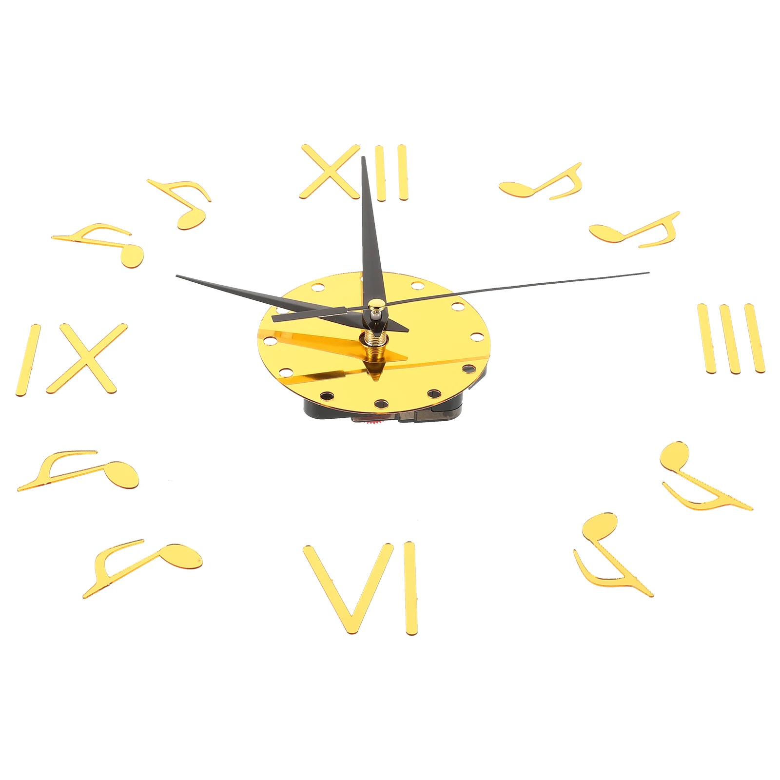 

Musical Note Wall Clock Bathroom Clocks Acrylic Sticker Home Analog Digital