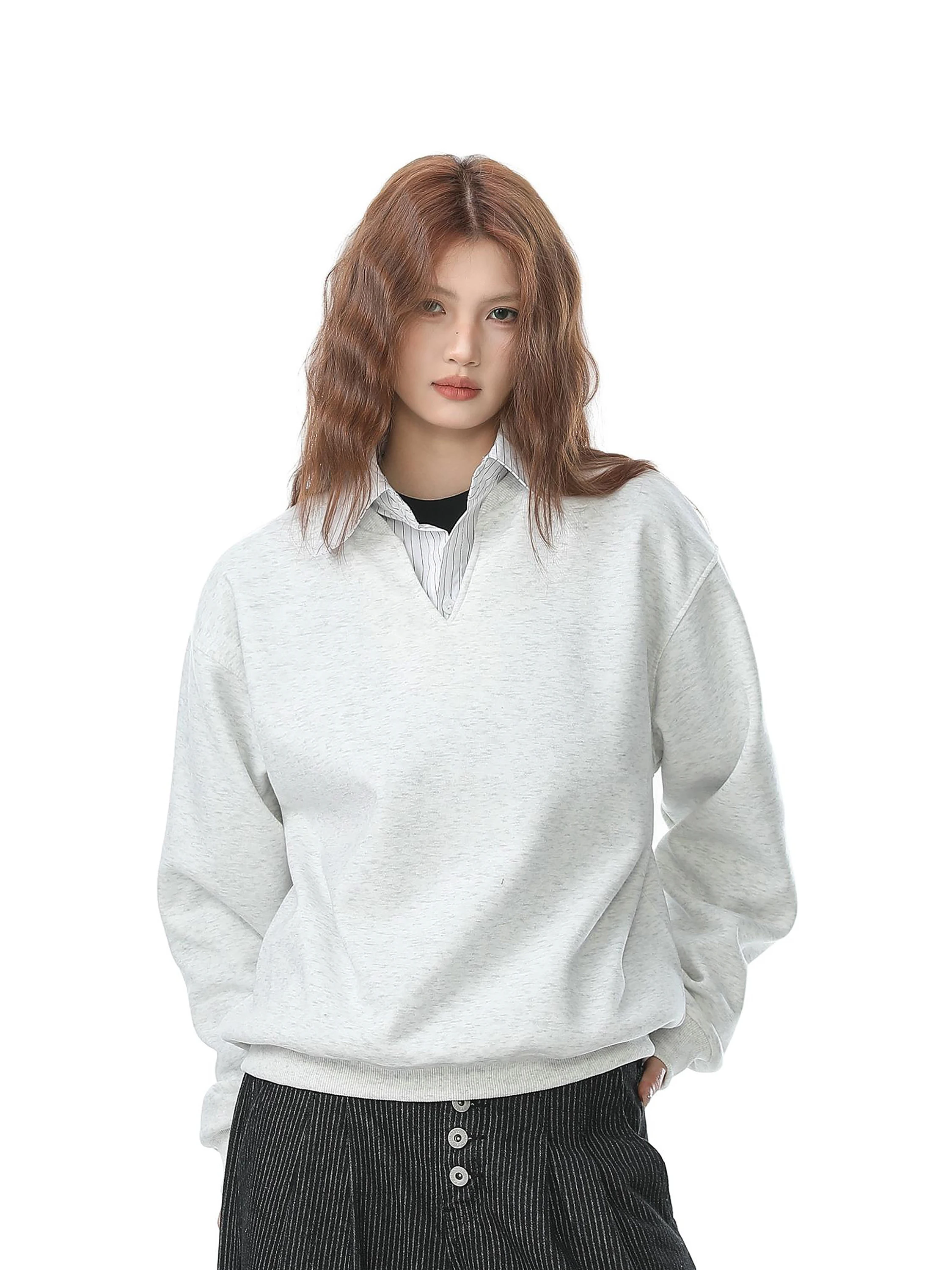 

American Sle Long Sve irt V-Ne Loose Hoodl Sweatirt ex Comfortable Warmth Youth Faion Casual Wear