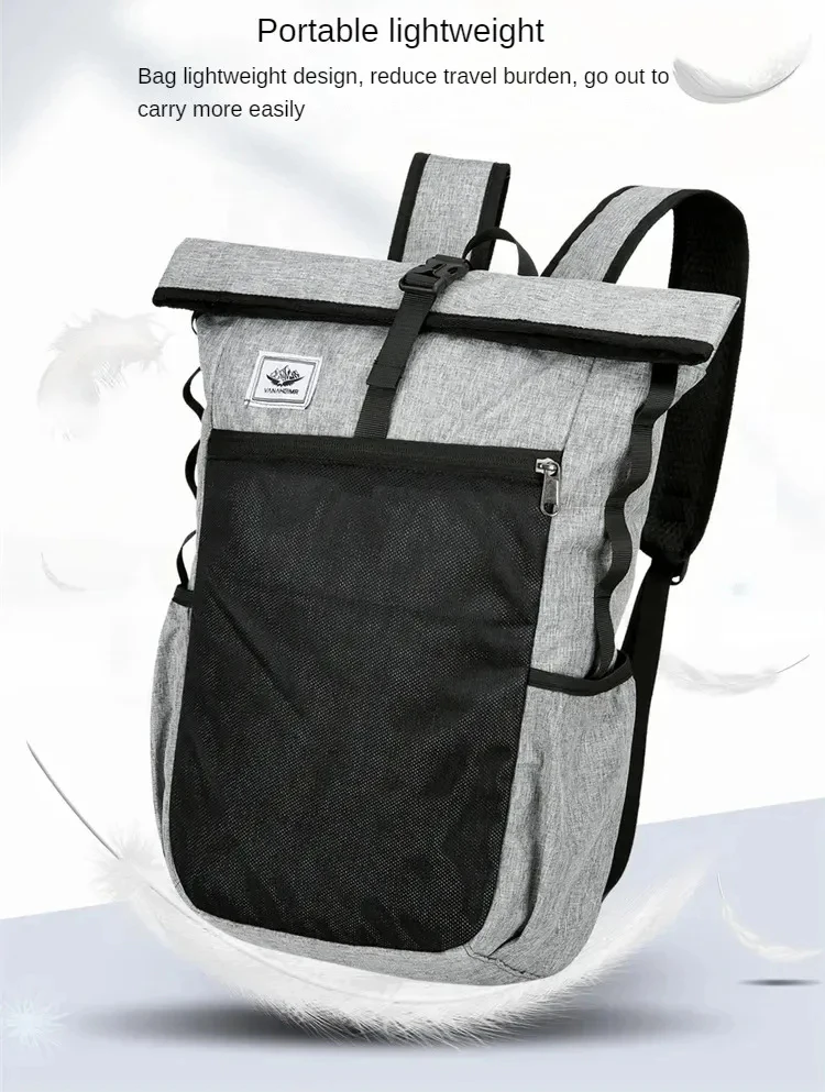 Leichter Faltbarer Outdoor-Sportrucksack mit Großer Kapazität, Wasserdichter Wanderrucksack für Freizeitaktivitäten und Täglichen Gebrauch, Unisex – Detail 15