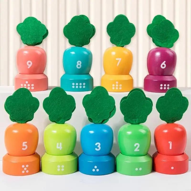 

F62D Educational Number Learning Color Sorting Toy Number Cognition Educational Toy for Children Hand-eye Coordination Toy