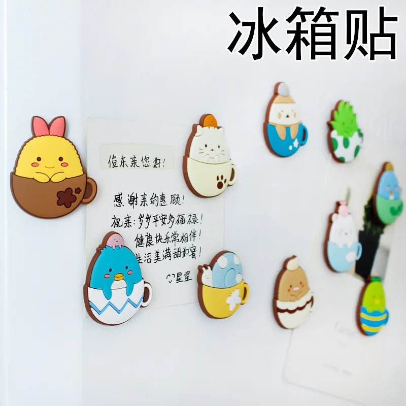 Cute Cartoon Drawing Board Silicone Magnet Mini Refrigerator Home Decoration Sticker Magnets Fridge Souvenir Whiteboard Magnets