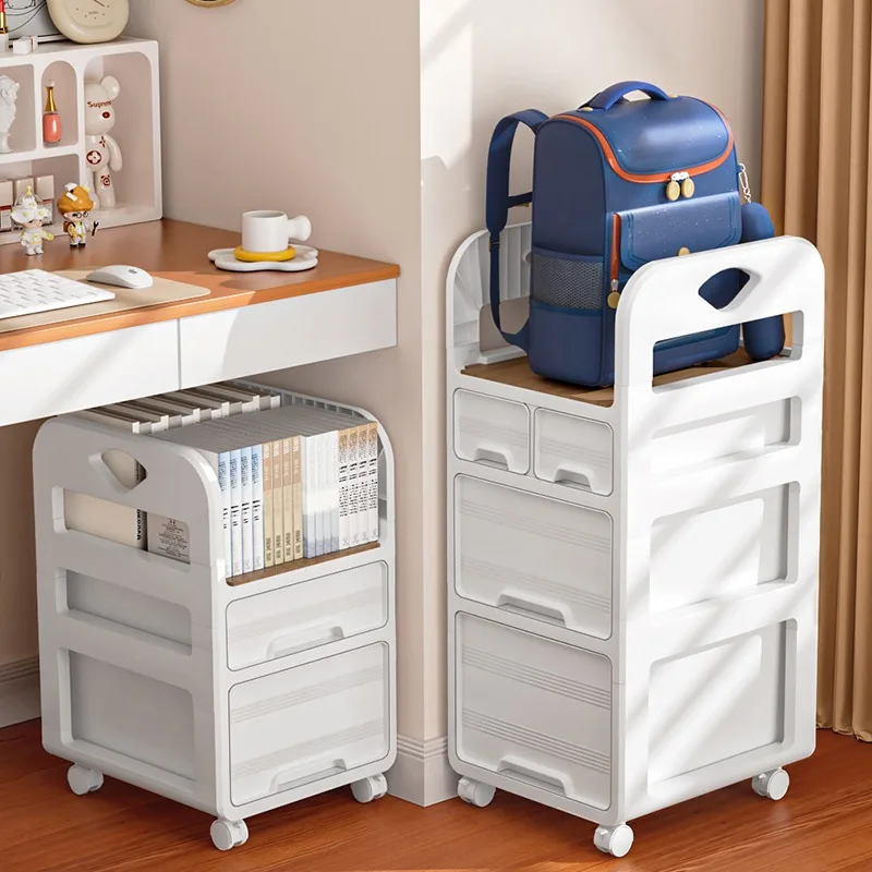 

Стеллаж для школьных сумок, передвижная тележка, стеллаж для хранения книг, органайзер, сумка для школьника, шкафчик на колесиках под столом