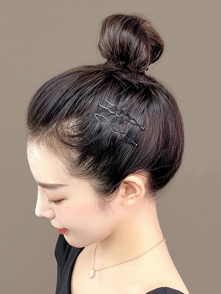 10 teile/los Schwarz Bobby Pins Wellenförmige Haarnadeln Mode Haar Clips Metall Barrettes Welle Grips Mode Haar Clips für Mädchen Frauen – Detail 11