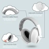 Protection auditive pour bébé, 1 pièce, casque antibruit pour le sommeil et les voyages, Protection auditive avec conception extensible 4