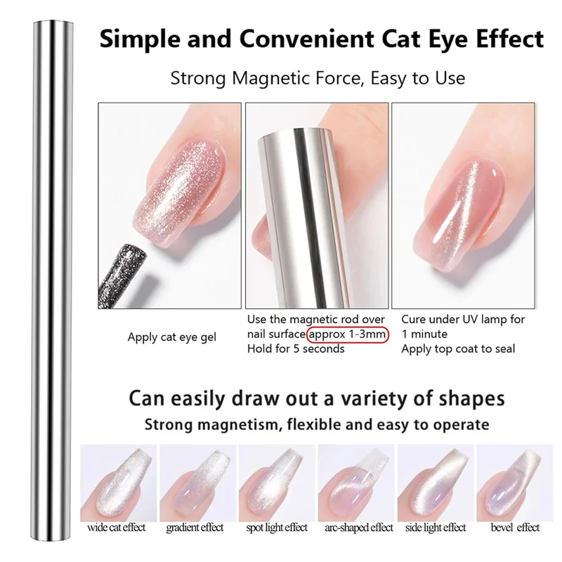Cat Eye Nail Magnet Strong Magnetic Square Stick Nail Product Magnet Pen Manicure Design Glitter Effect Manicurist Nail Supplie image 4