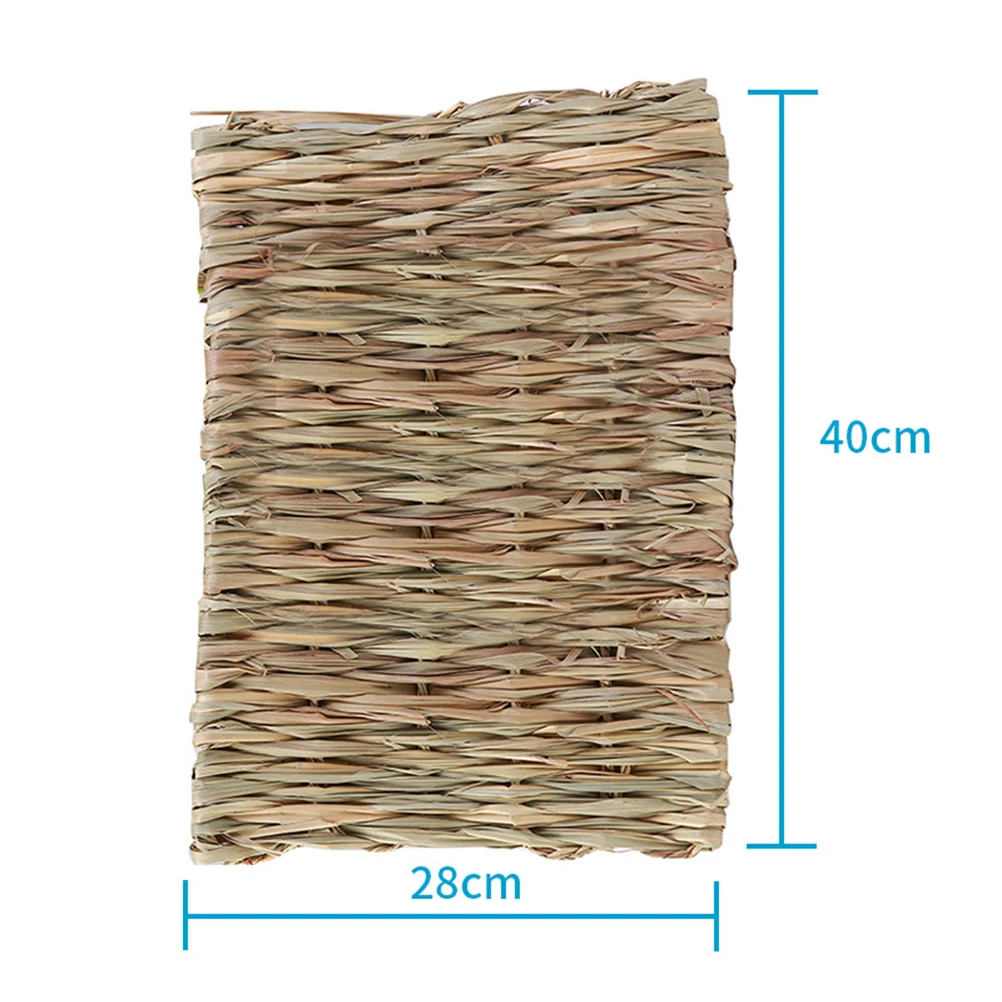 

Pet Straw Mat 40x28x1cm Guinea Pig Toys Rabbit Cage Small Animals Hamster Warm Nest Private Space Easy Durability