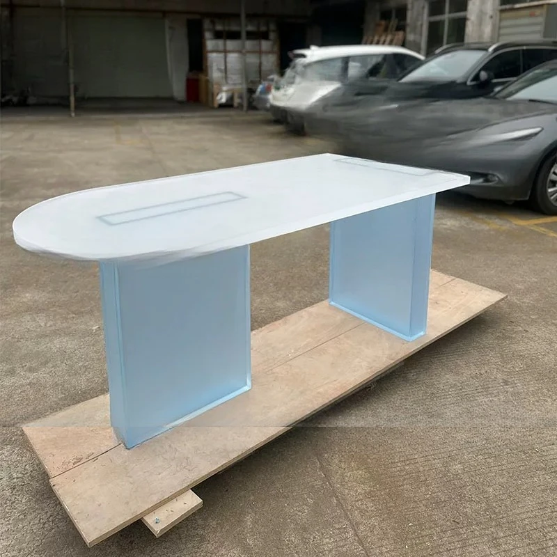 Acrylic Modern Simple Frosted Table Household Nakajima Desk Bedroom Desk Office Negotiation Table Living Room Dining Table