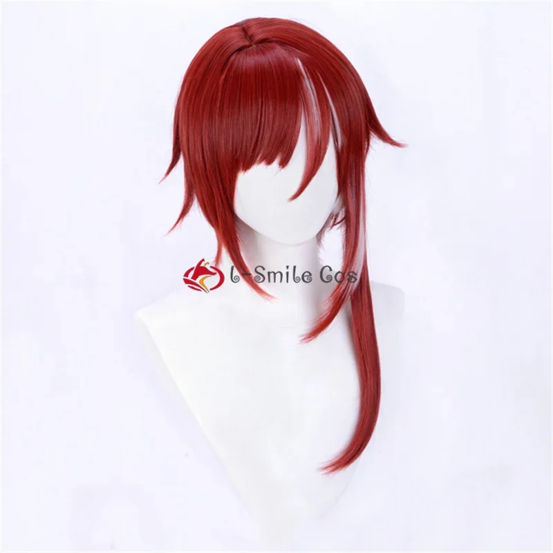 Game ES Ensemble Stars Sakasaki Natsume Dark Red Short Cosplay Wigs Heat Resistant Synthetic Hair Anime Party Wig + Wig Cap