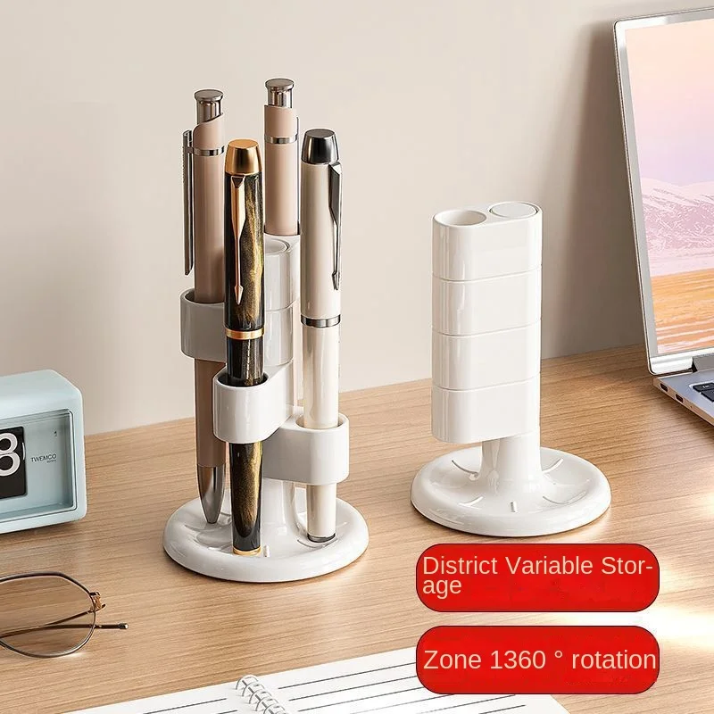 Rotierender Organizer aus ABS, Kosmetikaufbewahrung, Badezimmer-Zahnbürstenhalter, praktisches Stiftregal, hochwertige, minimalistische, leichte Luxus-Stile