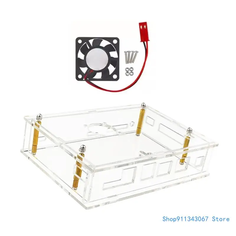 

Акриловый корпус с охлаждающим вентилятором улучшает рассеивание тепла для Banana для BPI F3, макетная плата, радиатор,
