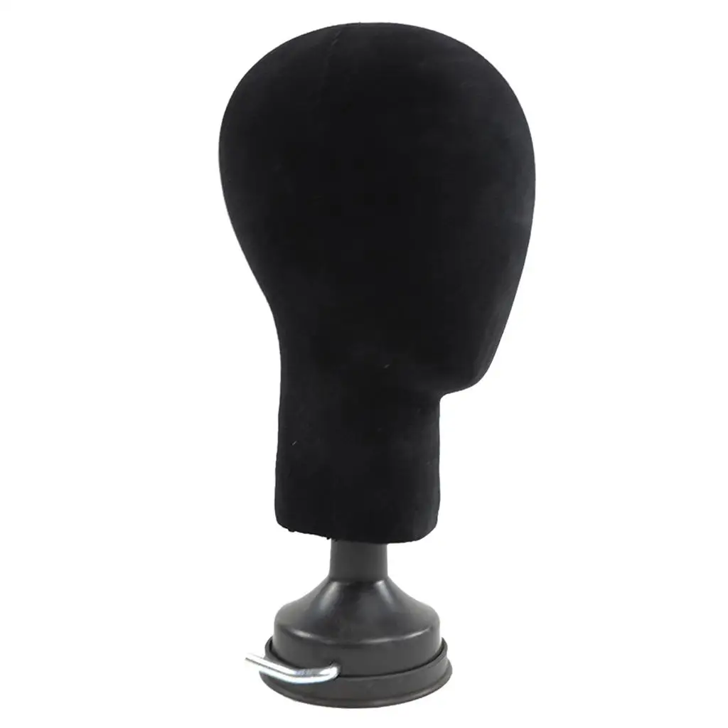 

Foam Head with Stand for Wig Making Toupee Drying Caps Glasses Display