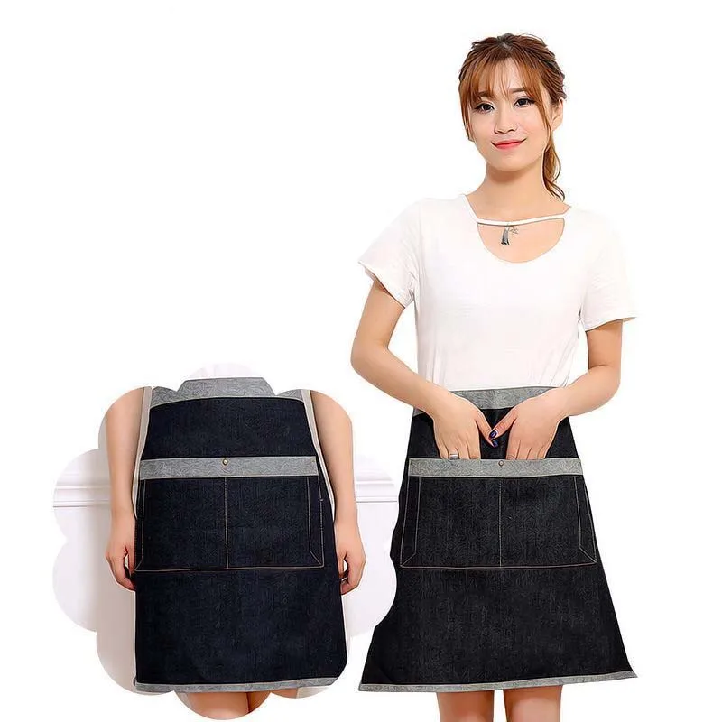 Korean Version Of Fashionable, Modern And Minimalist Half Body Apron, Kitchen Milk Tea Coffee Shop Waiter Work Apron