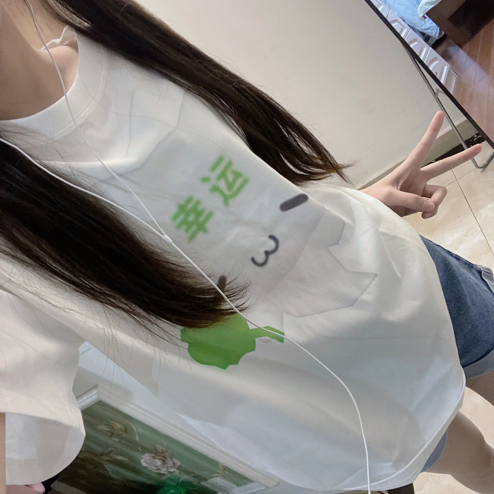 Original Japanese Sweet Girl Loose Short Sleeve T-shirt Cartoon Printing Round Neck Pullover Top Pure Cotton White Women Tees