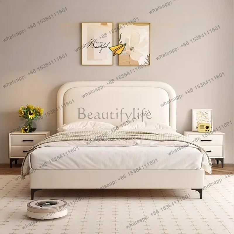 FG Children Bedroom Bed Design European Single Double Full Floor Simple Headboards Bed Sleeping Girls Cama Solteiro Home Furnitu