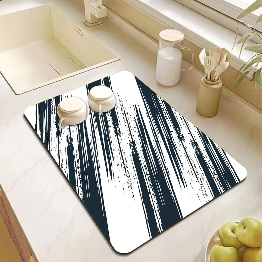 Exquisite Kitchen Super Absorbent Mat Coffee Dish Draining Mat Drying Mat Quick Dry Bathroom Drain Pad Kitchen Faucet Placemat