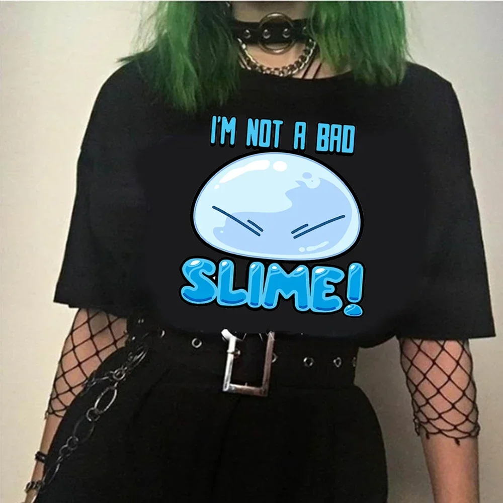 Anime Vrouwen T-Shirt Die Keer Werd Ik Gereïncarneerd Als Een Slijm Heer Van Storm Print Korte Mouw T-Shirt Vrouw Kleding Y 2K Tops