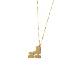 Stainless Steel Skates Inline Sterling Skating Fashion Pendant Necklace Jewelry Gift For Him With Chain