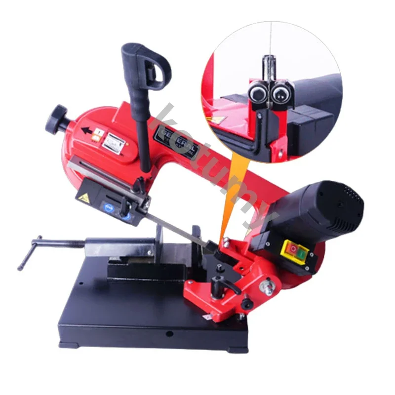 220V Metal Band Saw Machine Portable Woodworking Band Saw Machine Horizontal Cutting Electric Saw