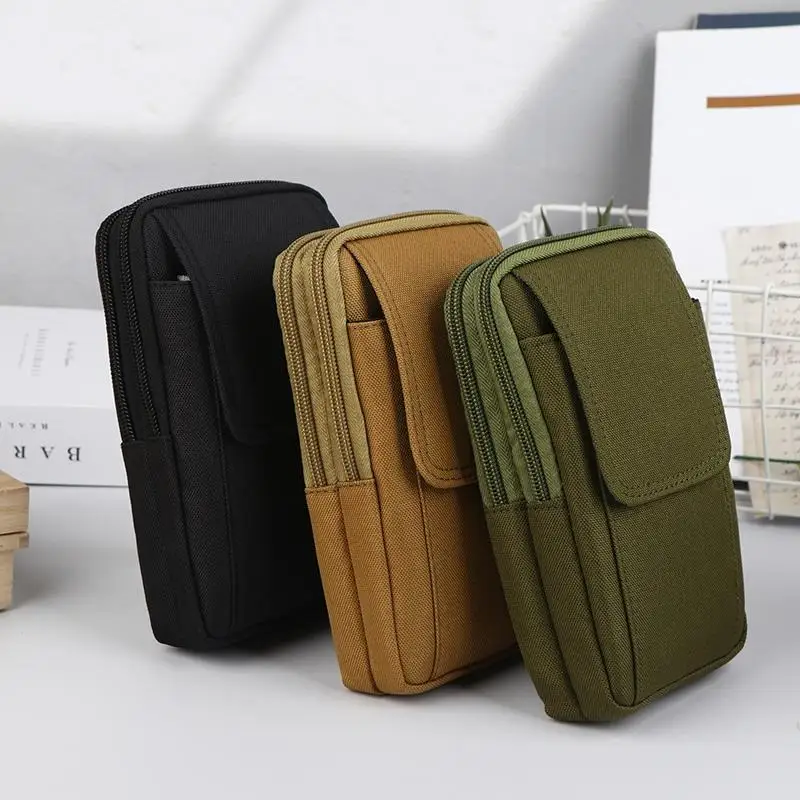 Men's Nylon Waist Bag Durable Fashionable Casual Mobile Phone & Coin Purse Portable Outdoor Small Bag