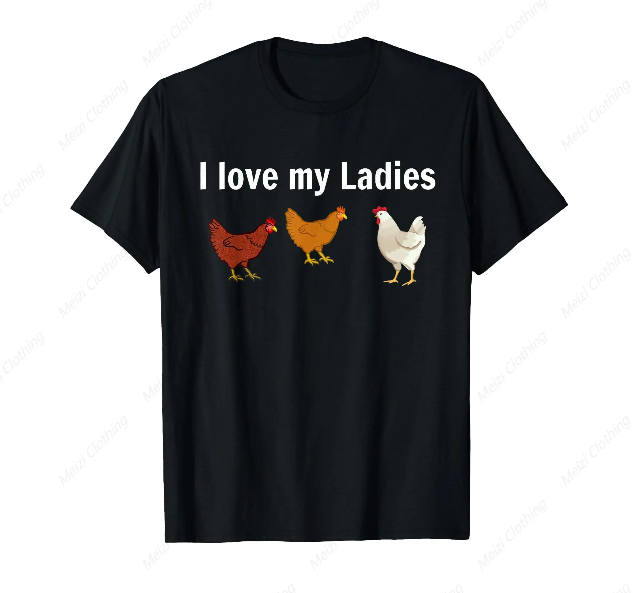 Interesting chicken design pattern couple men's and women's T-shirt fashion casual gift men's clothing hat men's shirt