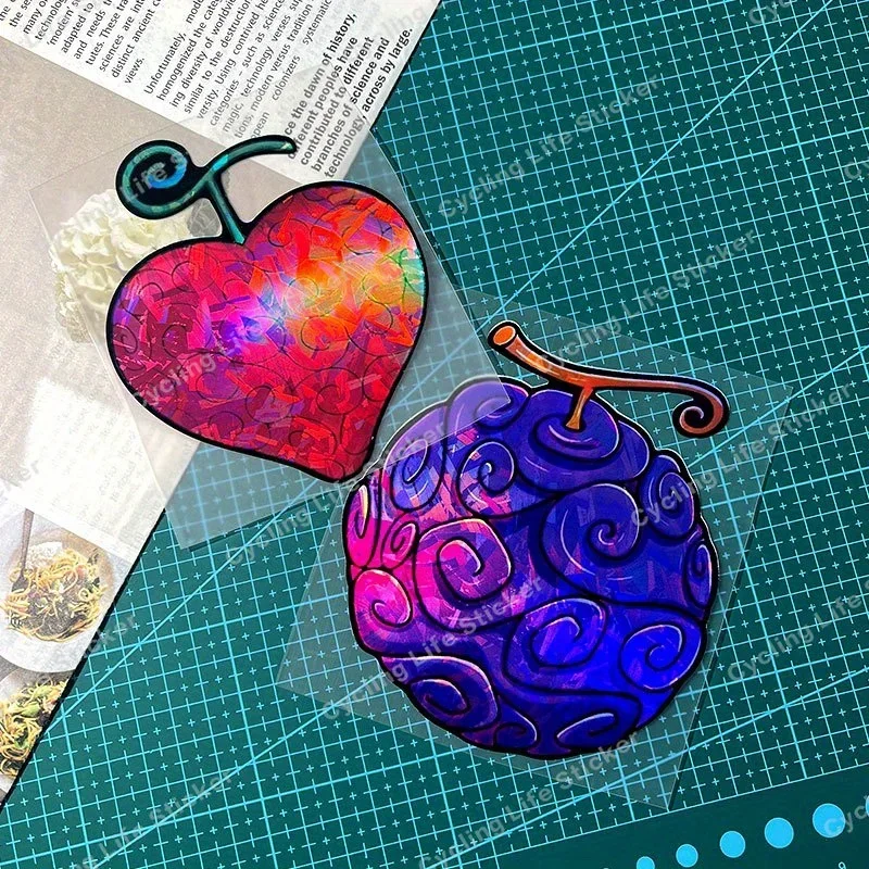 1 pegatina para coche con temática de estilo de dibujos animados, "pegatina de fruta de Anime", pegatina para vehículo de pie, artículo de estilo automático distintivo