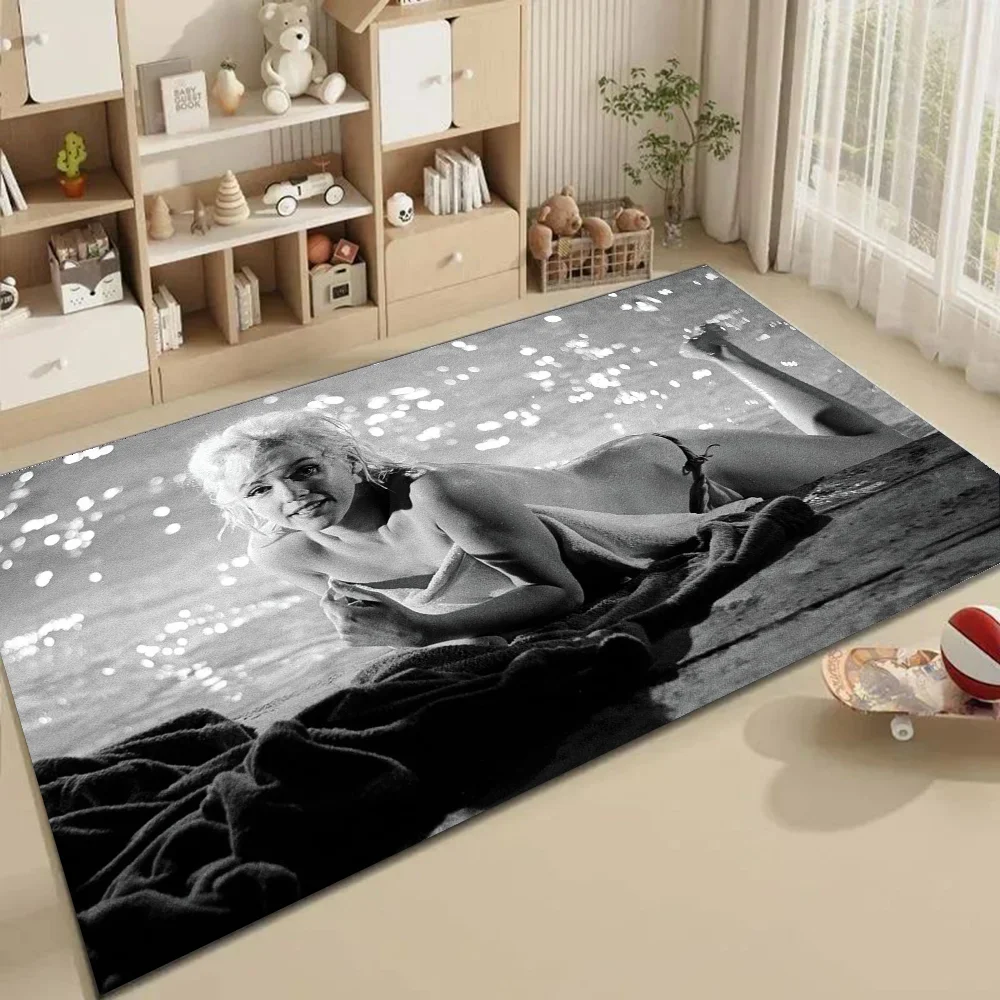 1pc Marilyn Monroes Sexy Girl Bathroom Absorbent Mats Anti-Slip Mats Home Decor Supplies Carpets Home Kitchen Floor Mats