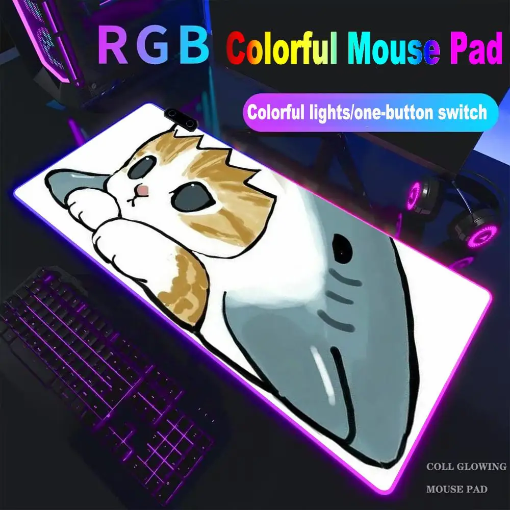 

Cartoon M-Mofusand C-cat Mouse Pad High-end E-sports Mouse Pad Mouse Pad RGB Mouse Pad LED Pc Large Student Writing Pa