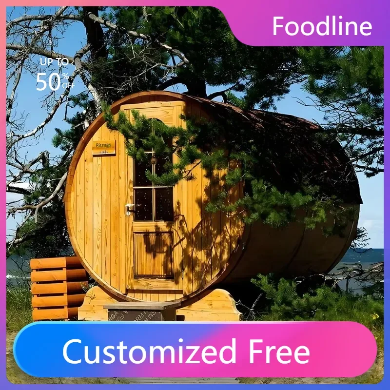 FL Outdoor Sauna House Electric Regular Sauna 4 Person Outdoor Sauna House Customized