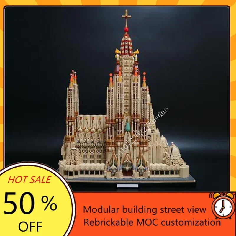 10045PCS MOC Sagrada Familia Model Bricks Basilica and Temple Expiatori de la Sagrada Familia Building Block Toys For Kid Gifts