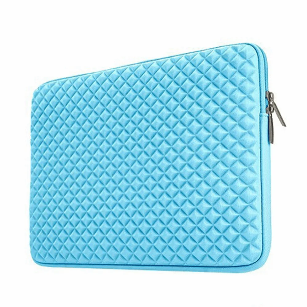 グリッドテクスチャラップトップポータブルスリーブ耐衝撃大容量ノートブック保護バッグ耐摩耗性防水