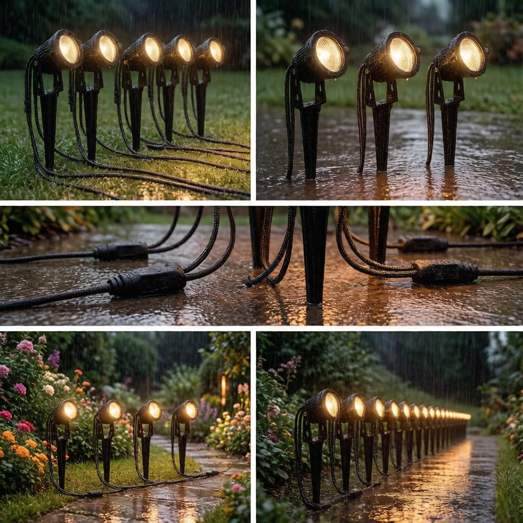 

2-метровые съемные светодиодные садовые светильники, водонепроницаемые ландшафтные лампы для газона 220В/12В 5Вт, ландшафтные светильники на колышках IP65, светодиодные прожекторы для садовых дорожек