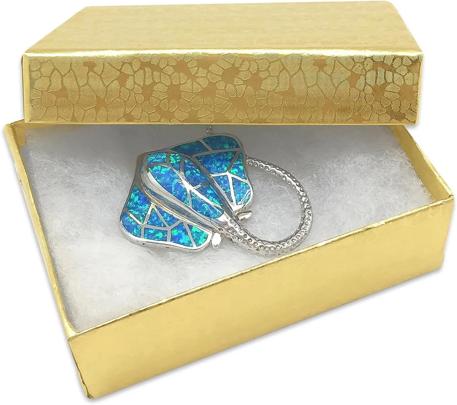 

Набор из 100 золотых подарочных коробок с фольгированным покрытием, 3,3x2,3x1,0 дюйма, картонные, с хлопковым наполнителем, для хранения и отправки подарков