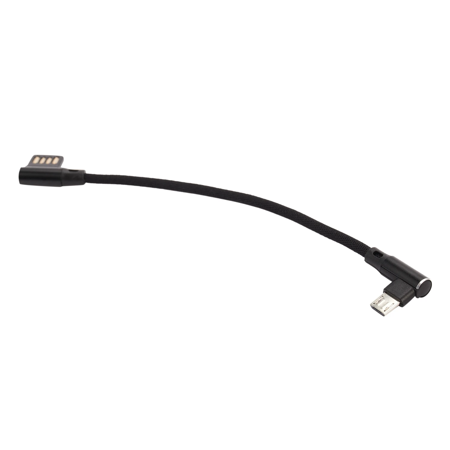 SYJZ 15 cm micro-usb 5-pins haakse naar links haakse 90 graden USB 2.0 dubbele elleboog data-oplaadkabel voor tablet en telefoon V8