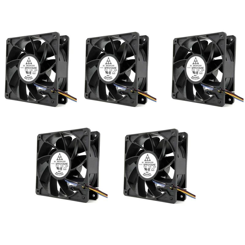 5PCS 7500RPM Cooling Fan 4-Pin Connector 12V 5A Computer CPU Cooling Fan For Antminer Bitmain S7 S9 For Whatsminer L3