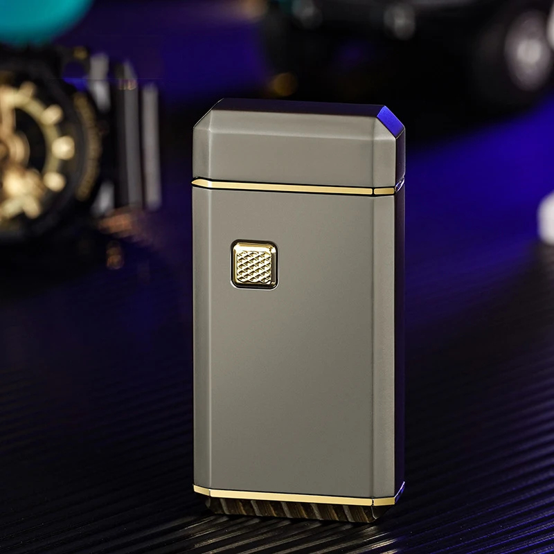 Button ignition kerosene lighter retro high-end oil electric hybrid lighter as a gift to husband