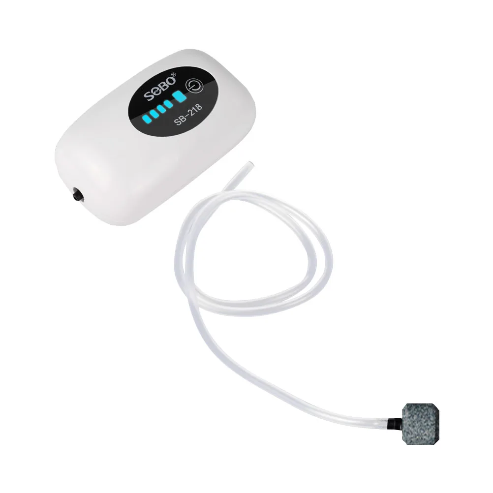 

Oxygen Pump for Various Aquarium Sizes Portable Aerator Plastic Silent Operation Durable Long Use Fish Tank Accessories Air